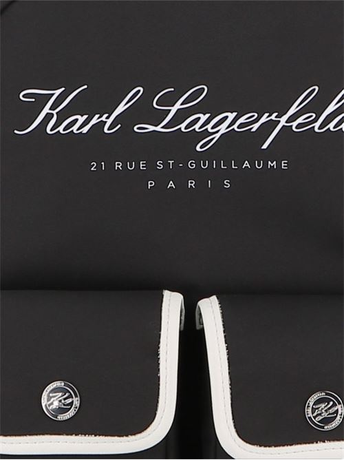 Zaino bambina Karl Lagerfeld nero con tasche Karl Lagerfeld Kids | Z3121609B
